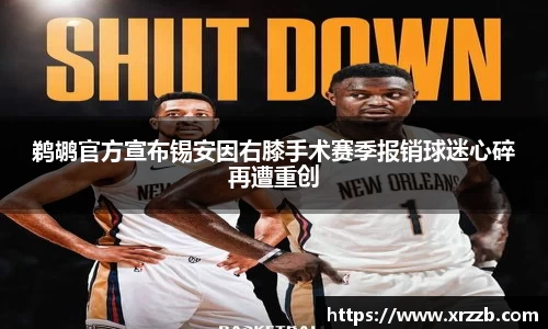 鹈鹕官方宣布锡安因右膝手术赛季报销球迷心碎再遭重创